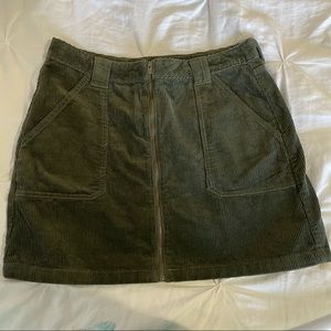 Hollister Green Corduroy Skirt